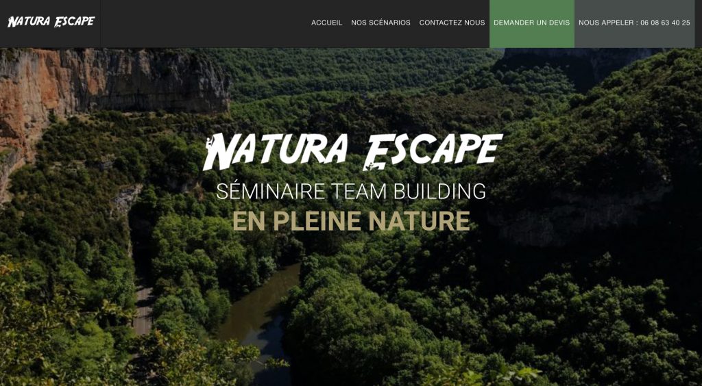 Création Site internet Natura escape