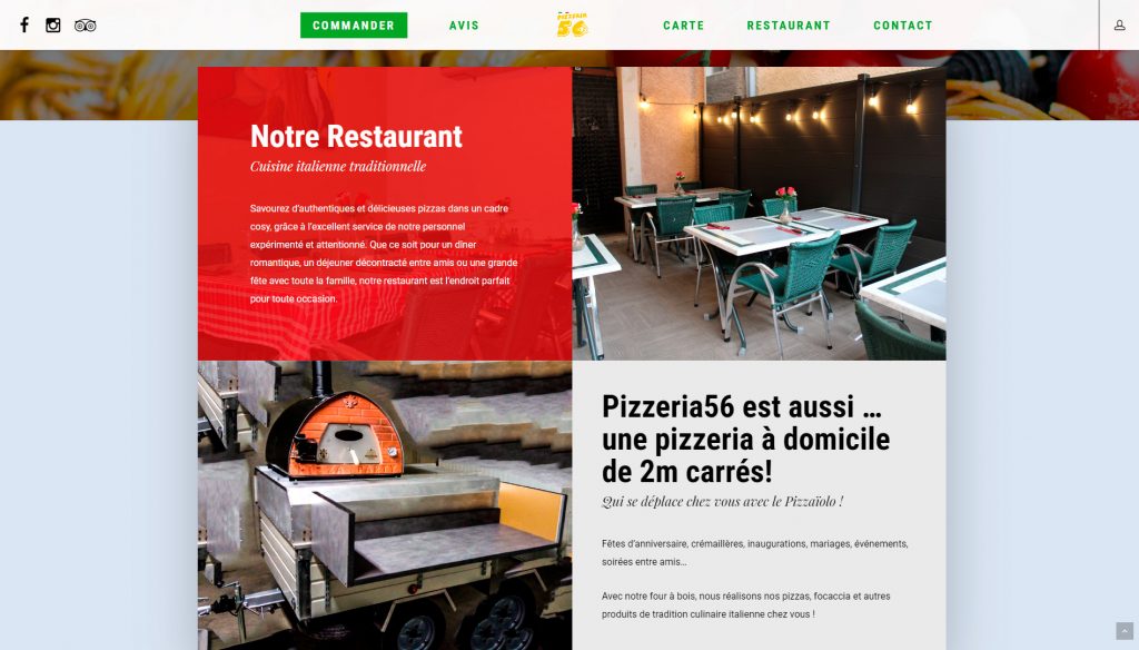 Création Site internet Pizzeria 56