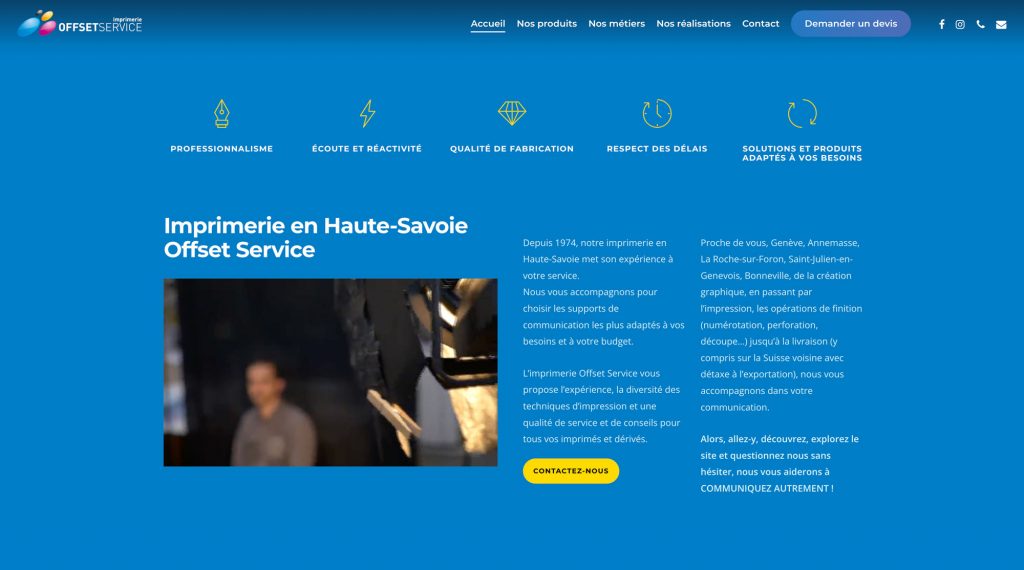 Création site internet Imprimerie Offset Service