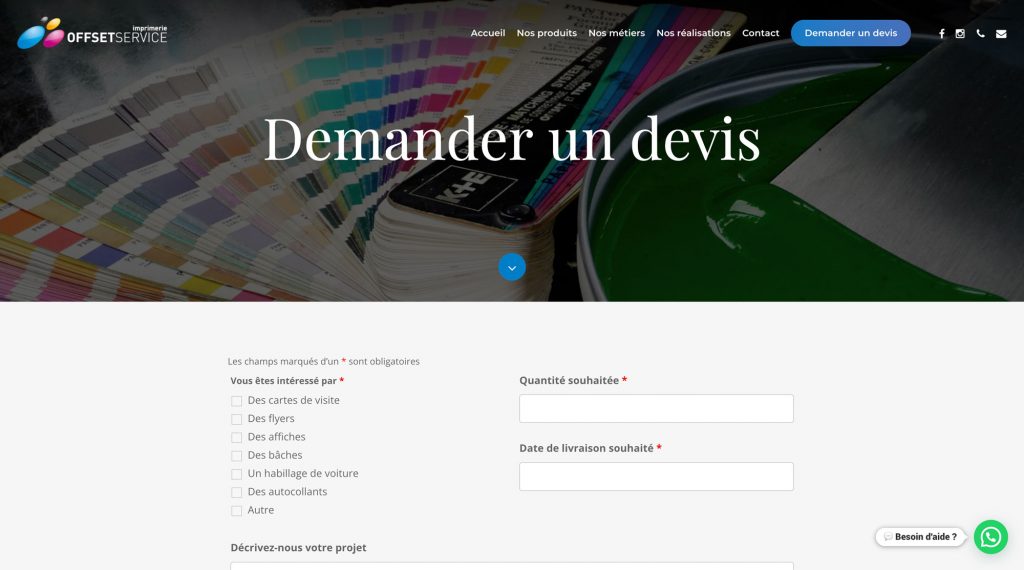 Création site internet Imprimerie Offset Service