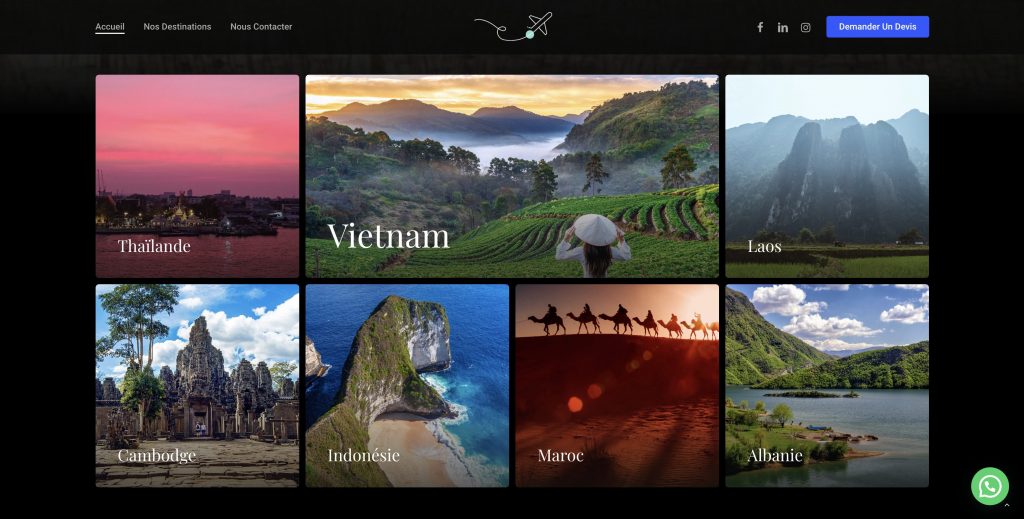 Site web Geiss voyages