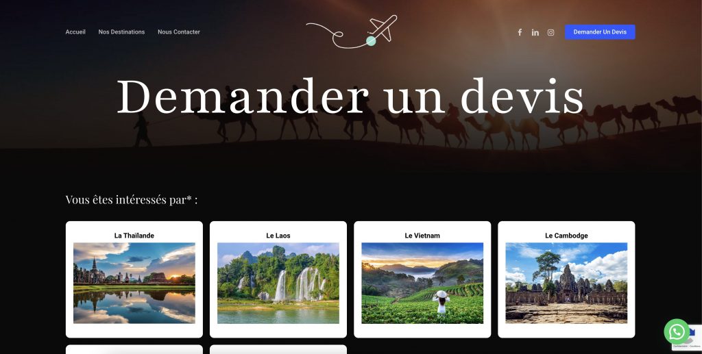 Site web Geiss voyages