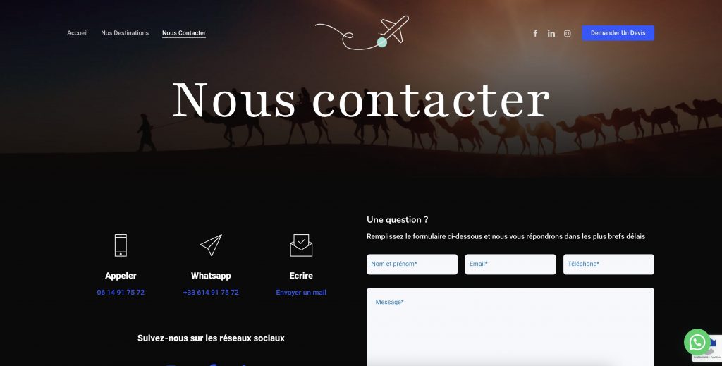 Site web Geiss voyages