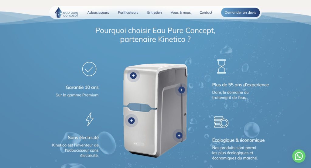création site web Eau Pure Concept