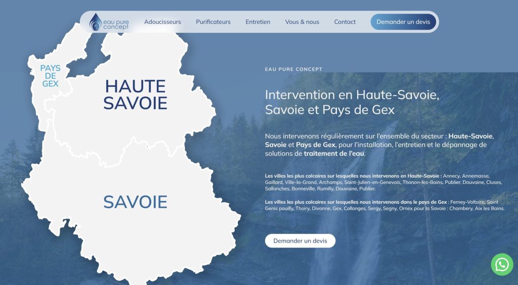 création site web Eau Pure Concept