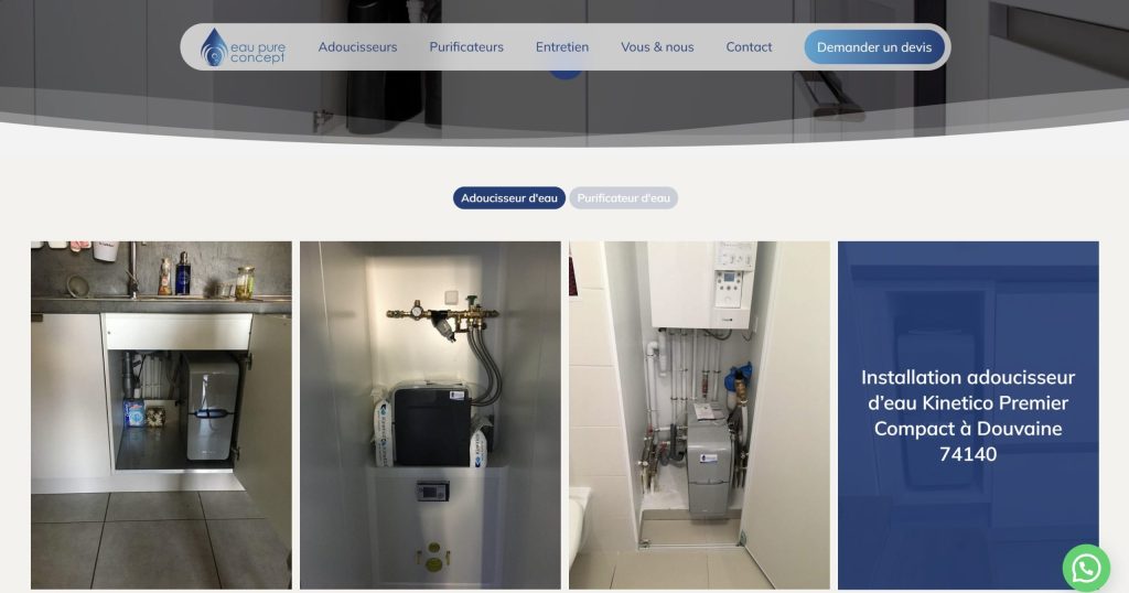création site web Eau Pure Concept